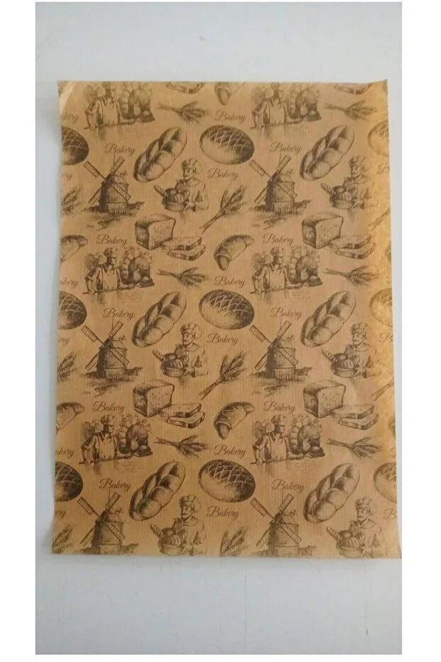 50 Pack Vintage Newspaper Pattern Wax Paper Mixed Design Food Presentation Sheets