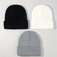 Unisex Foldable Beanie Hat Set – Black White & Grey (3-Pack)