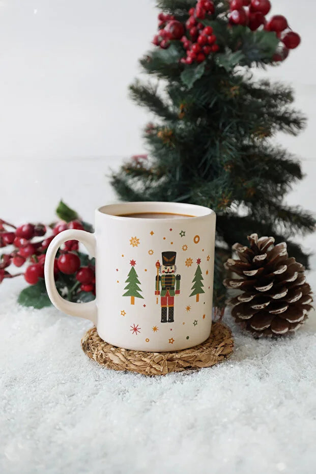 New Year Nutcracker Tree Mug 10 cm Ceramic Christmas Cup