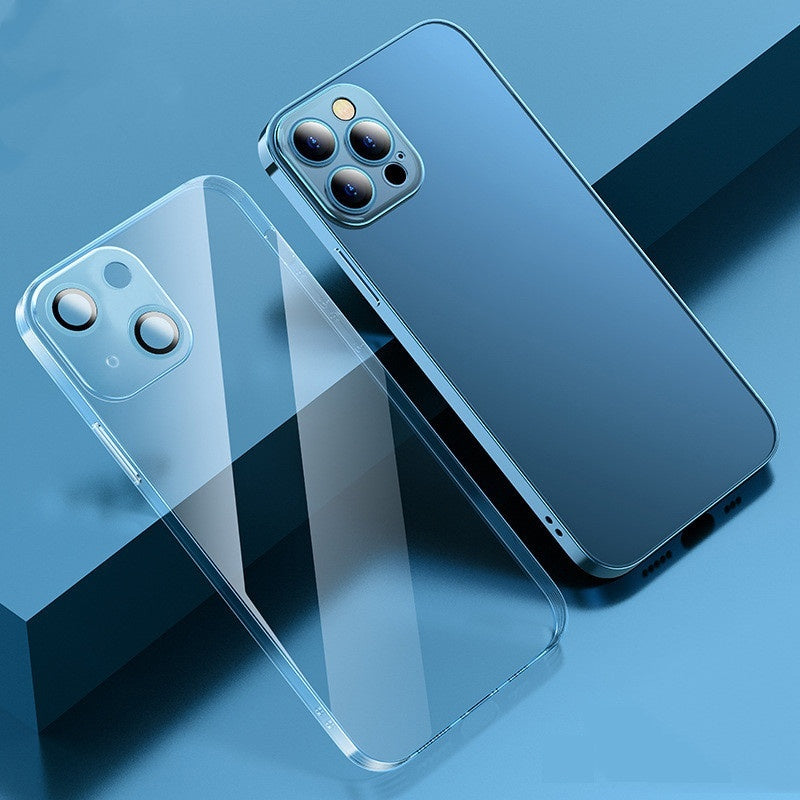 Lila elektropläterad transparent TPU-telefonfodral för Apple-smartphones