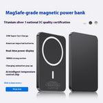 Magnetic Wireless Power Bank with 10000mAh Capacity and Creative Design - Titanium Black / 5000 MA