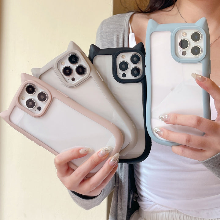Xym Cat Ears Acrylic Phone Cases for iPhone Models