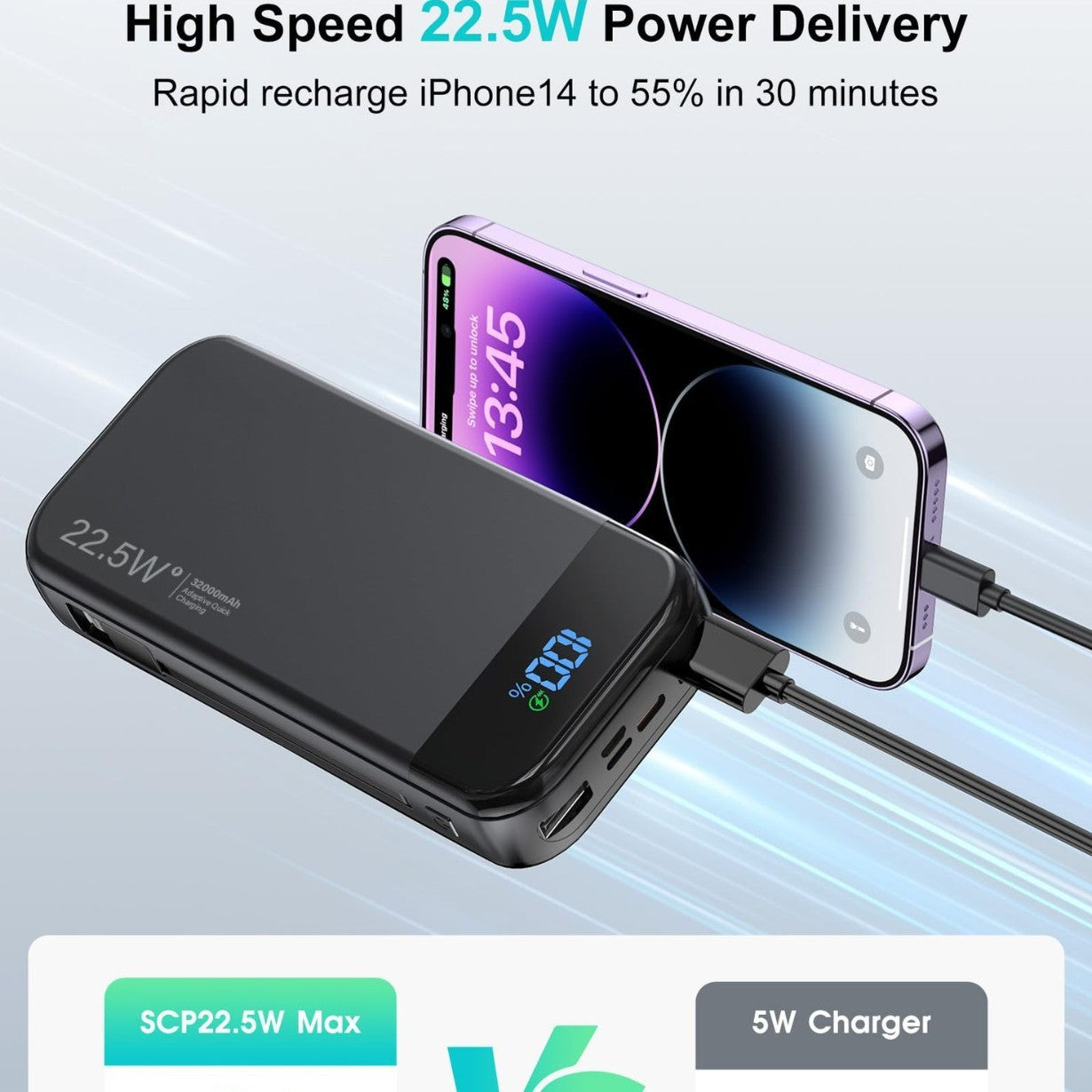 Customizable Power Bank with Multiple Color Options