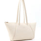 White Faux Leather Single Compartment Zipper Hand Shoulder Crossbody Bag