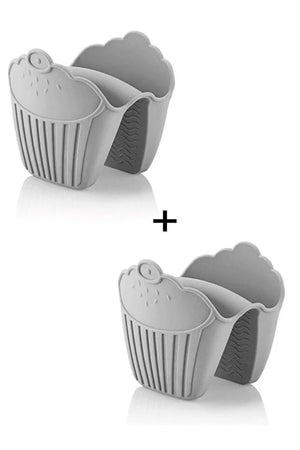 Set of 2 Silicone Oven Mitts Heat Resistant Microwave Pot and Tray Holder Kitchen Gloves