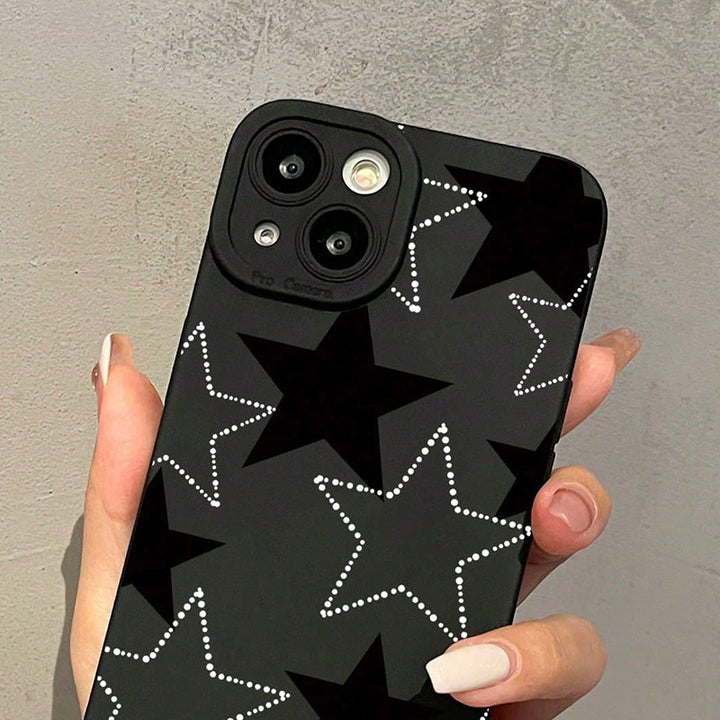 Drop-resistant soft shell phone case with trendy cartoon and Nordic design