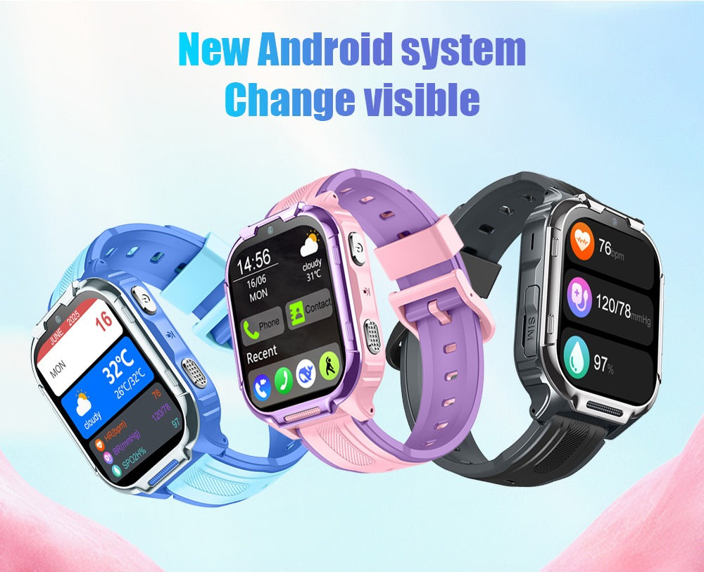D55 Kids Smartwatch Android with GPS Tracker SIM Card Child Smart Watch for Calling Location Tracking Safety Monitoring