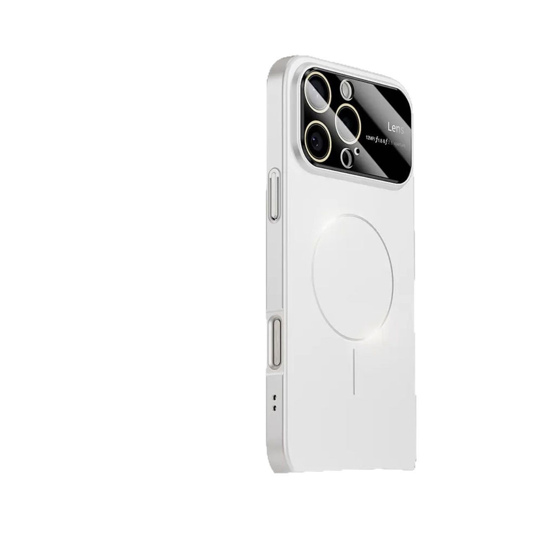 Cirkulär magnetisk telefonfodral med stort fönster frostad design i olika färger