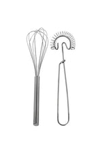 2-Piece Metal Whisk Set Spring Egg Beater Cake Sauce Mixing Whisks