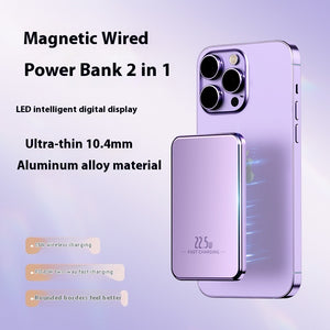 MagSafe Magnetic 15W Power Bank with 10000mAh Capacity and Alloy Shell