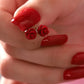 925 Sterling Silver Gold Plated Red Rose Earrings for Women