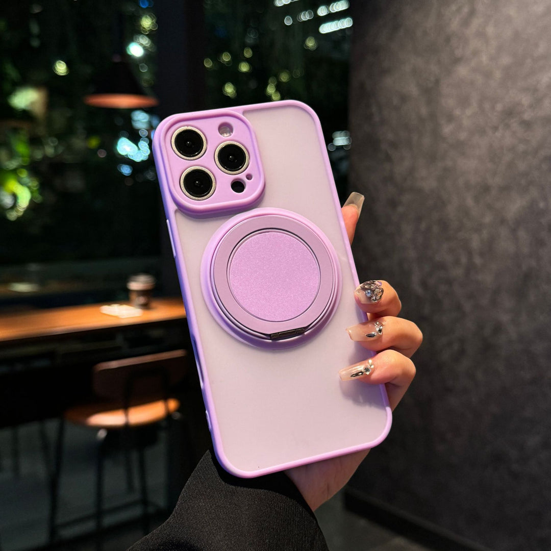 Frosted Magnetic Rotating Phone Case with Shockproof and Anti-Fall Features