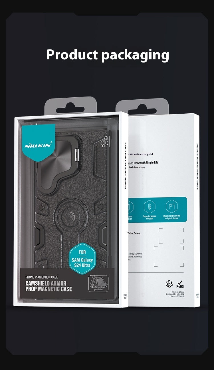 Magnetiskt mobilfodral linsfäste sekretess bakskal