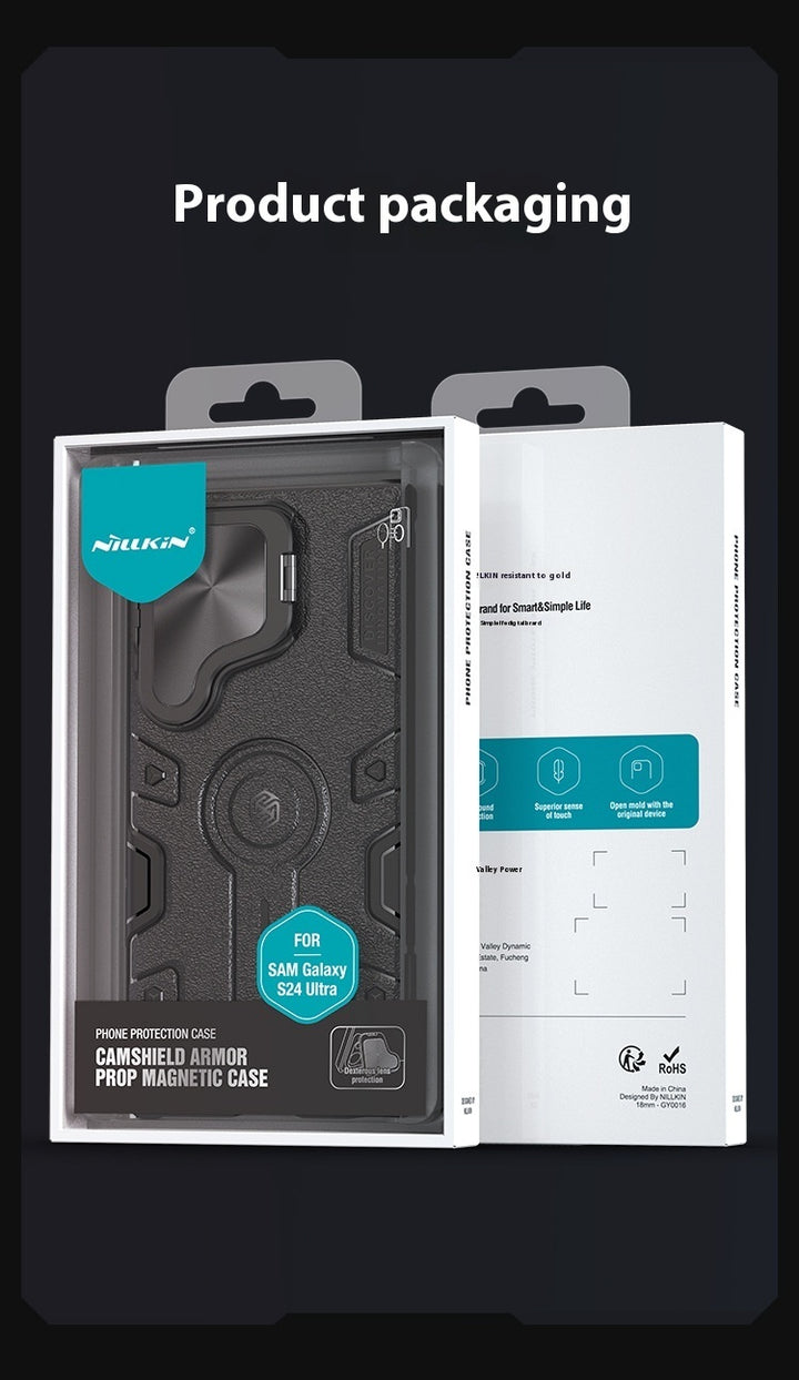 Magnetiskt mobilfodral linsfäste sekretess bakskal