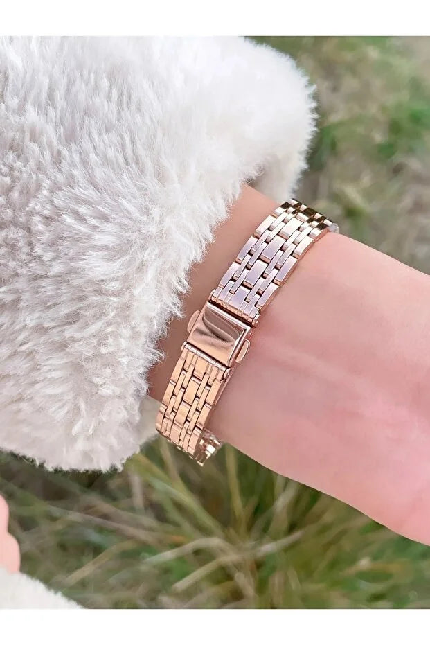 Retro Minimal Square Dial Women’s Watch | Elegant Wrist Watch