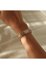 Thin Woven Bracelet Adjustable Minimal Elegant Layered Style Fashion Jewelry Gift for Her