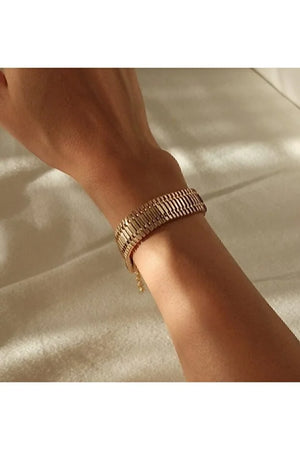 Thin Woven Bracelet Adjustable Minimal Elegant Layered Style Fashion Jewelry Gift for Her