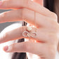 925 Sterling Silver Rose Gold Plated White Rose Infinity Necklace with Zircon Stone