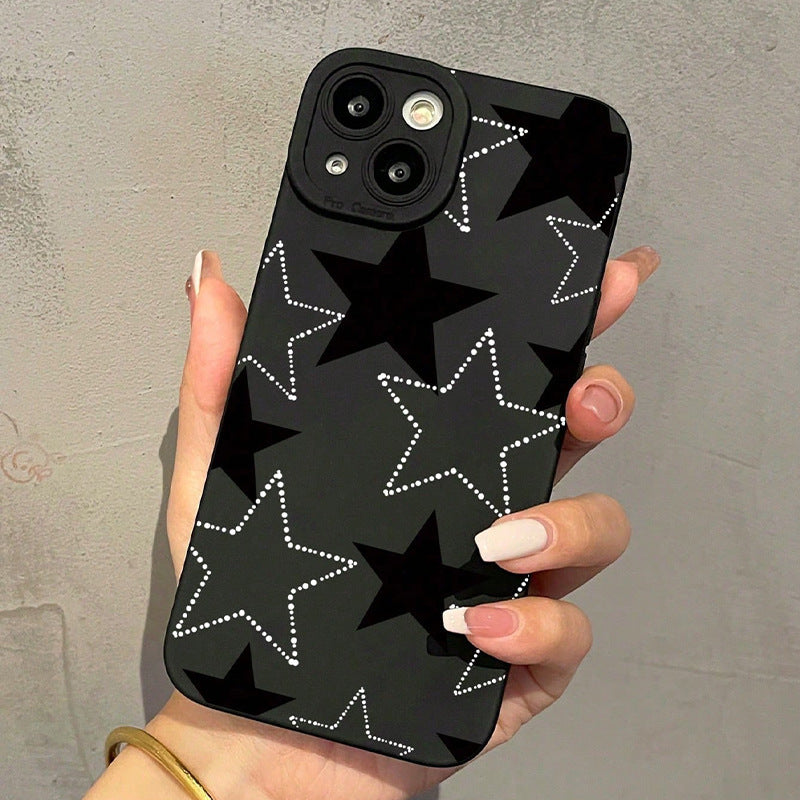 Drop-resistant soft shell phone case with trendy cartoon and Nordic design