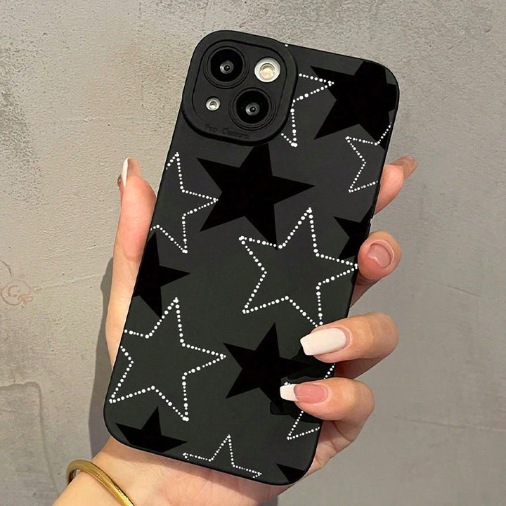 Drop-resistant soft shell phone case with trendy cartoon and Nordic design