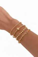 Sport Layered Bracelet Set Adjustable Four Piece Stackable Casual Street Style Fashion Jewelry Gift for Her