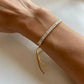 Baguette Zircon Adjustable Bracelet Elegant Minimal Sparkle Fashion Jewelry Gift for Her