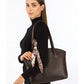 Faux Leather Zippered Shoulder Bag Single Compartment Handbag with Scarf Gift Womens Hand Shoulder Crossbody Bag Brown