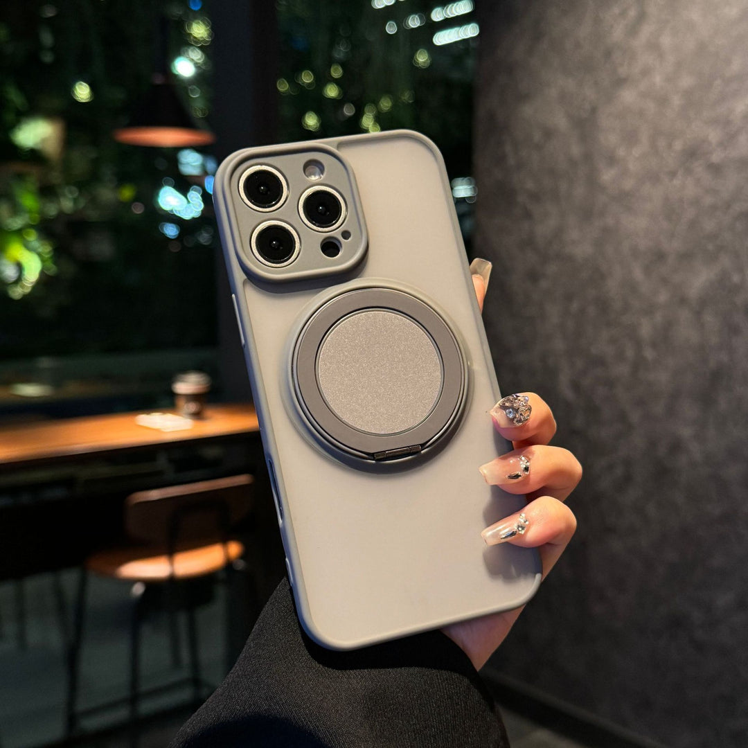 Frosted Magnetic Rotating Phone Case with Shockproof and Anti-Fall Features
