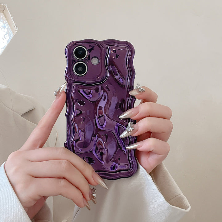 XYM Wave Meteorite Phone Cases in Silver Black Rose Red Green and Purple