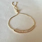 Baguette Zircon Adjustable Bracelet Elegant Minimal Sparkle Fashion Jewelry Gift for Her
