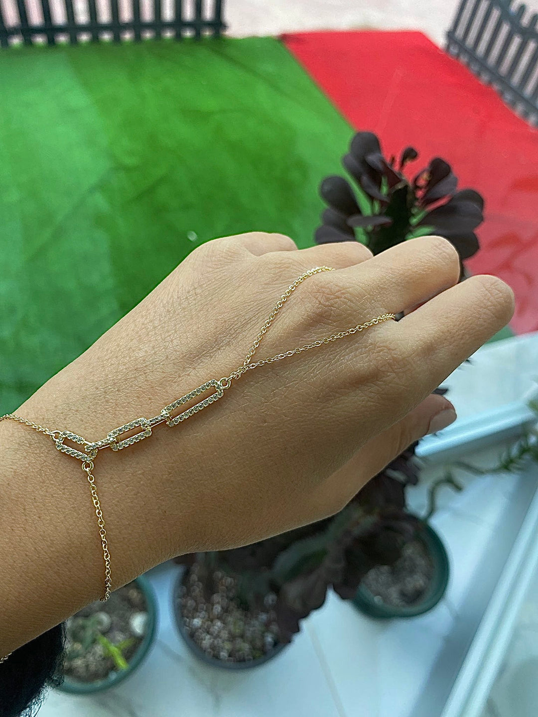 VIP Crystal Branded Hand Chain Bracelet