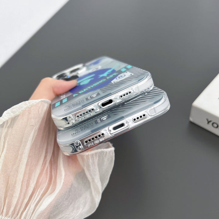 Fall Protection PC Silver Gray Phone Case for iPhone 7 to 14 Pro Max