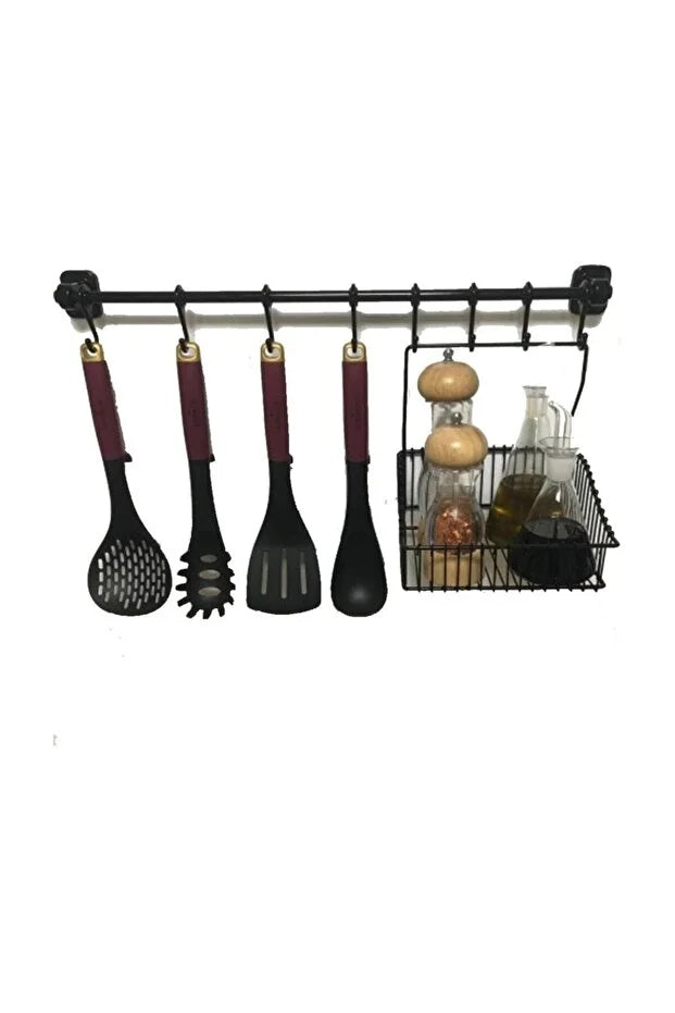 Strong Adhesive 8-Hook Wall Rack Heavy Duty Hanging Organizer Rail