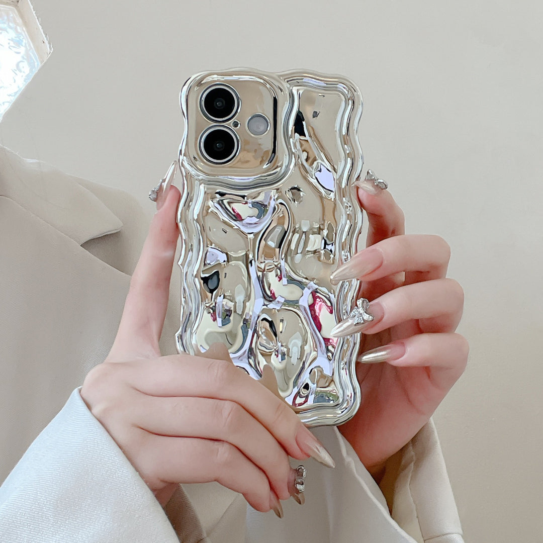 XYM Wave Meteorite Phone Cases in Silver Black Rose Red Green and Purple