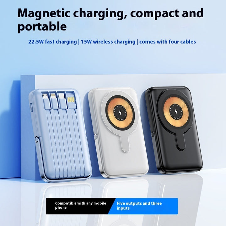 Stor kapacitet powerbank med magnetiskt skal och trendig design