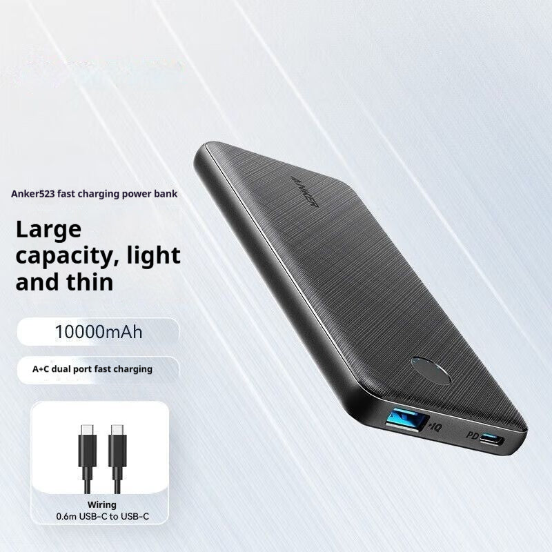 Kompakt powerbank PD20W med snabbladdning och dubbla portar