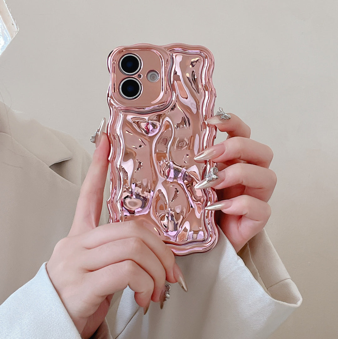 XYM Wave Meteorite Phone Cases in Silver Black Rose Red Green and Purple