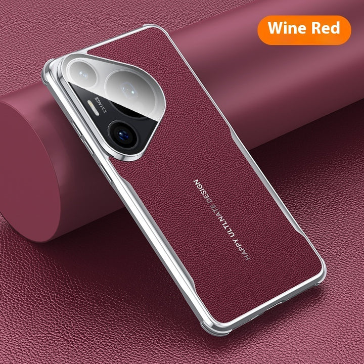 Blade Plain Leather Phone Cases in Wine Red Snowland White and Yandan Black