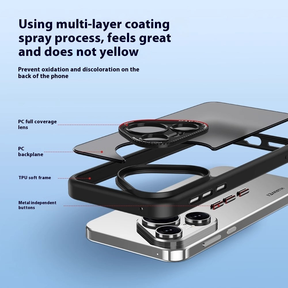 Skin-Friendly Matte All-Inclusive Lens Phone Cases in Multiple Colors