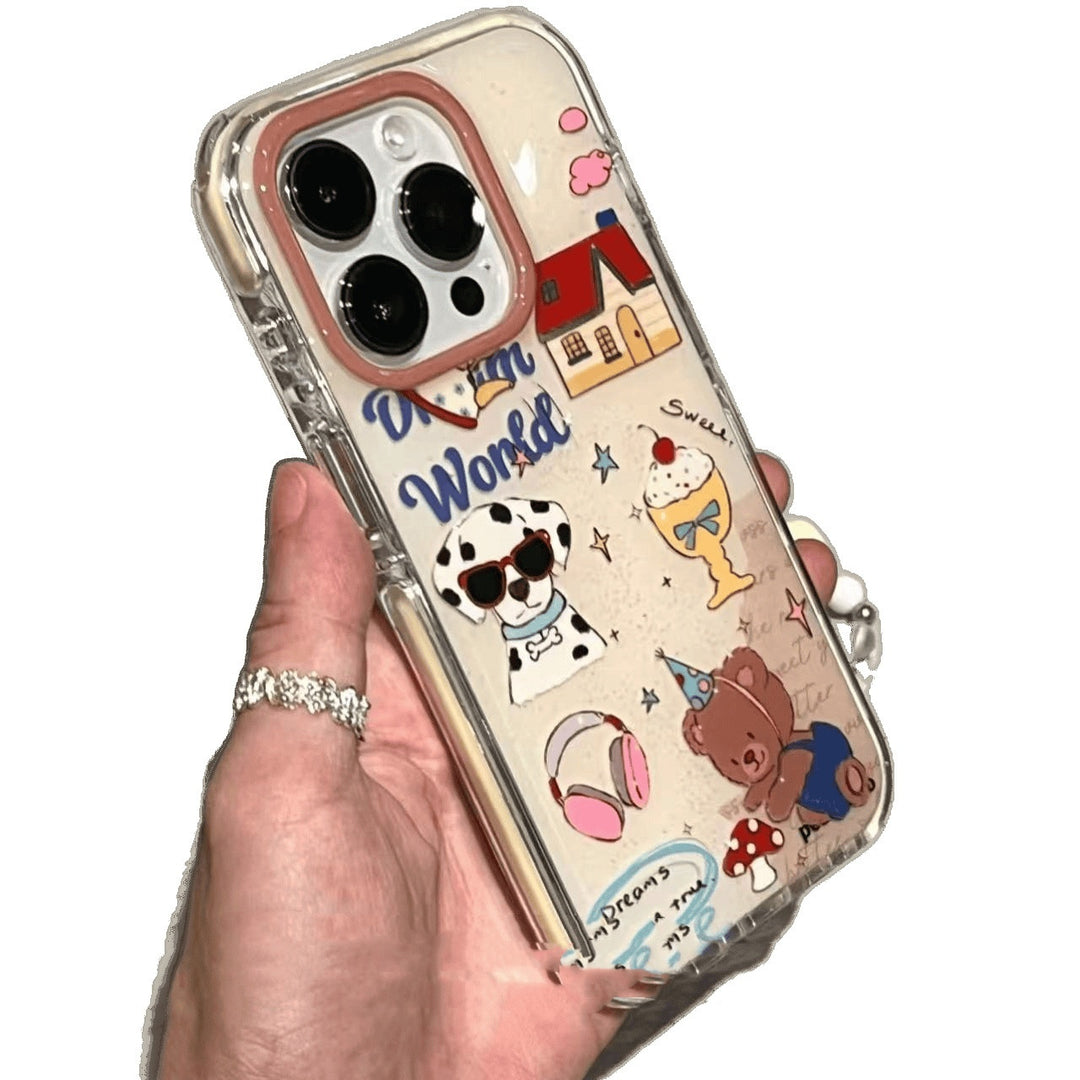 Retro Cute Dog Phone Case with Cute Dog Party Design for iPhone