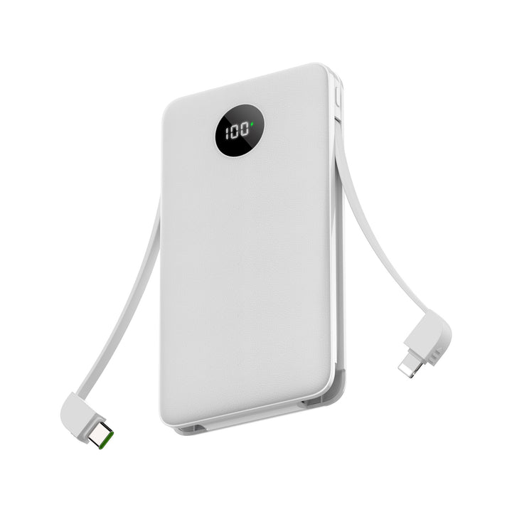 Powerbank med snabbladdning och digital display i flera färger