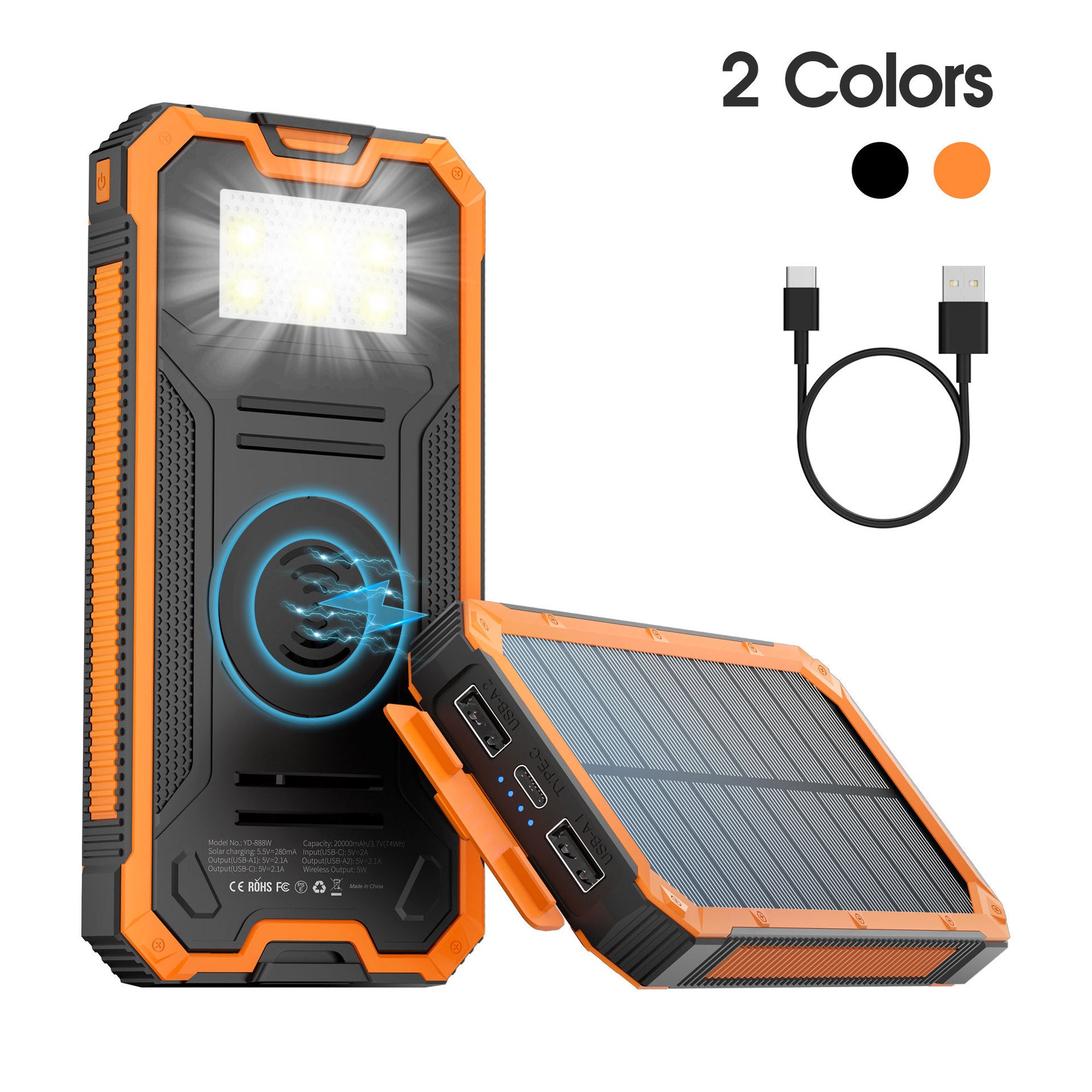 Industrial Style Solar Charging Unit Power Bank with Solar Energy