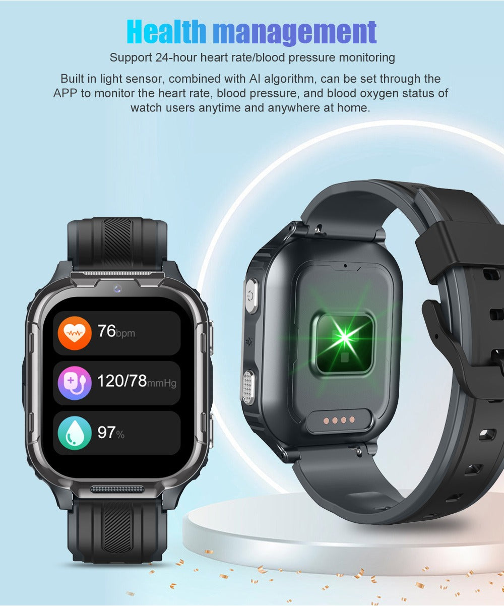 4G Kids Smart Watch with GPS Tracker, Video Call, SOS Safety Alert, WiFi Positioning, Camera, Sleep Monitor & Pedometer – Smartwatch for Boys and Girls