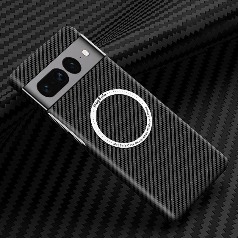 Magnetic Phone Case Wireless Charger PC Carbon Fiber Pattern