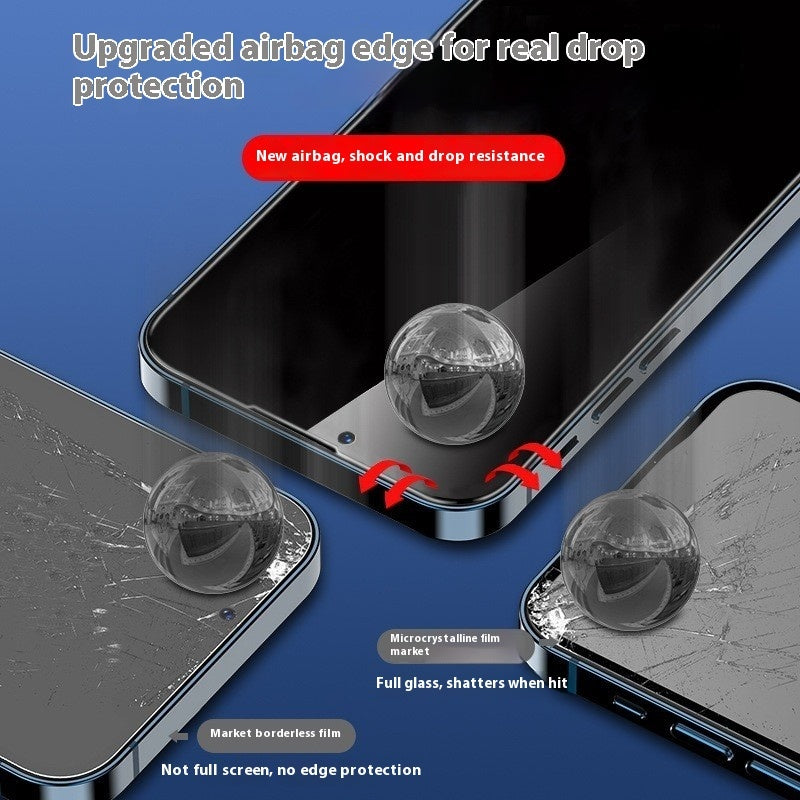 Airbag härdat glas skärmskydd för mobiltelefon fullskärm
