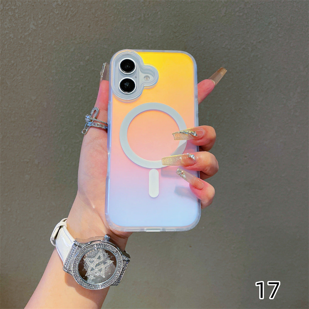 Laser Gradient Frosted Magnetic Phone Case för iPhone 17-serien