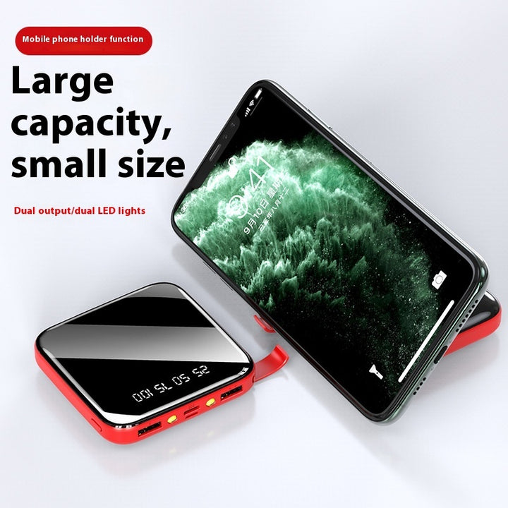 Mirror Mini Power Bank with Compact Power Supply and 10000mAh Battery