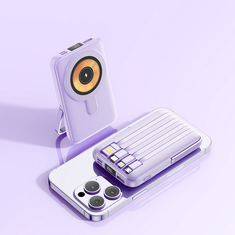 Stor kapacitet powerbank med magnetiskt skal och trendig design