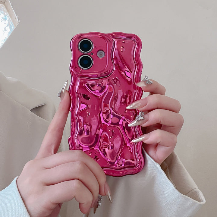 XYM Wave Meteorite Phone Cases in Silver Black Rose Red Green and Purple