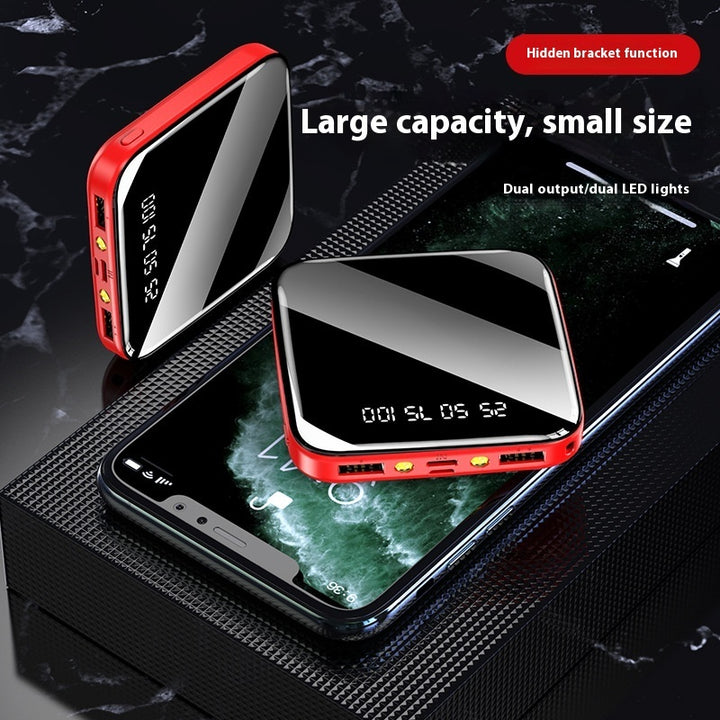 Mirror Mini Power Bank with Compact Power Supply and 10000mAh Battery